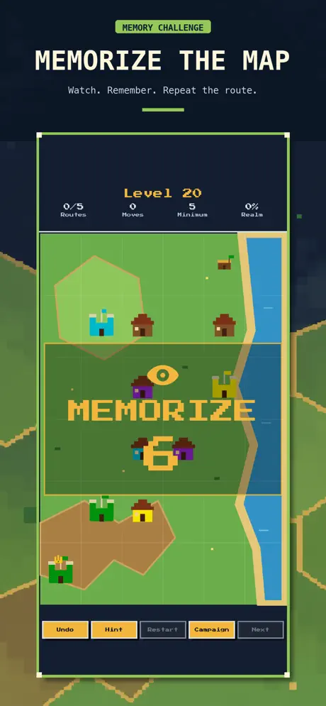 Memory challenge: memorize the map before the routes disappear